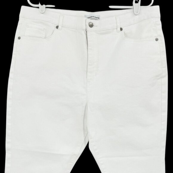 Loft Womens White Stretch High Rise The Skinny Ankle Denim Jeans Size 34/18 NWOT - Picture 3 of 11